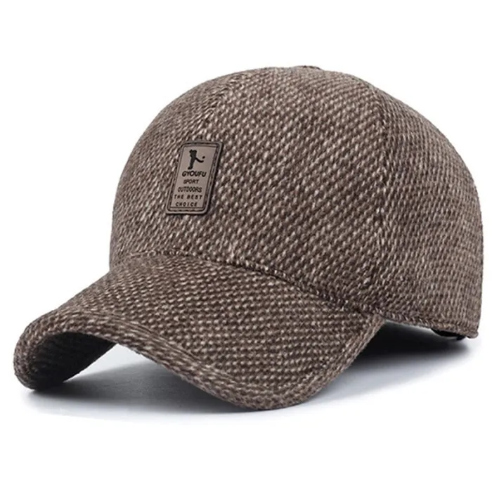 Winter baseball cap with ear flaps