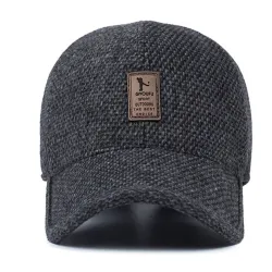 Winter baseball cap with ear flaps