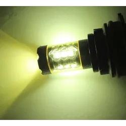 80W - H1 H3 H4 H7 H8 9005 9004 / 4300K LED 2835 - 12V lampa - gula dimma lampor - huvudlampor - 2 bitar