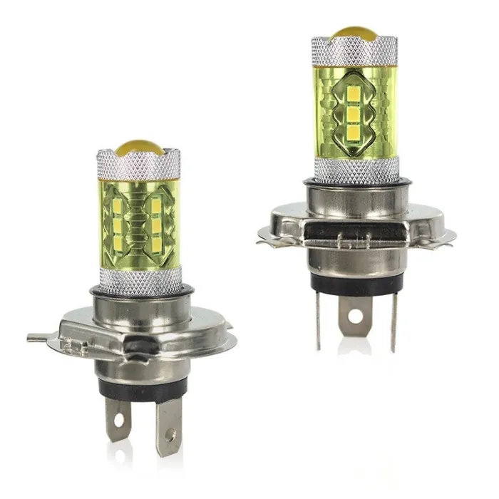 80W - H1 H3 H4 H7 H8 9005 9004 / 4300K LED 2835 - lampadina 12V - luci di nebbia gialle - fari - 2 pezzi