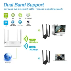 5GHz USB WiFi adapter - 1900mbps 802.11ac - long distance receiver - 4 antennas - dual band - USB 3.0