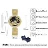 Orologio in oro di moda di lusso con leopardo e diamanti