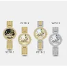 Luxury fashion gold watch with leopard & diamonds