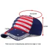 Baseballkappe mit US-Flagge & Metal Spikes - unisex
