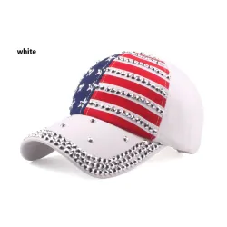 Baseballkappe mit US-Flagge & Metal Spikes - unisex