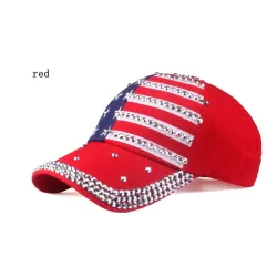 Baseball cap med USA flagga & metall spikar - unisex