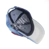Jeans baseball cap with red rose