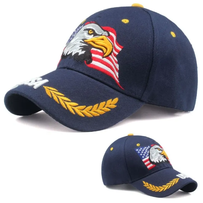 Baseball cap med USA flagga & örn - unisex