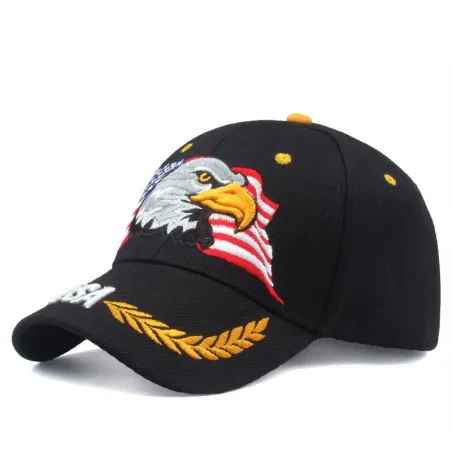 Baseball Cap, USA:n lippu ja kotka - Unsex