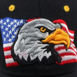 Baseball Cap, USA:n lippu ja kotka - Unsex