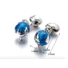 Muoti cufflinssit sinisellä pyörivällä maailmalla