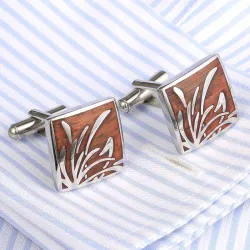 Elegantti neliö Rosewood cufflinks