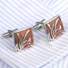 Elegant square rosewood cufflinksCufflinks