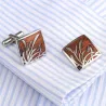 Elegant square rosewood cufflinksCufflinks