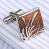 Elegant square rosewood cufflinksCufflinks