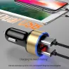Carregador de carro de smartphone universal 5V 3.1A com USB duplo e LED