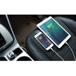Carregador de carro de smartphone universal 5V 3.1A com USB duplo e LED