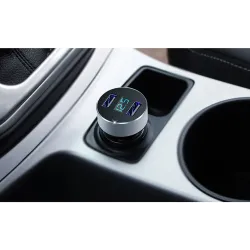 Carregador de carro de smartphone universal 5V 3.1A com USB duplo e LED