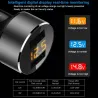 Universal 3.6A dual USB car charger with LED display