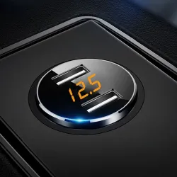 Universal 3.6A double chargeur USB avec écran LED