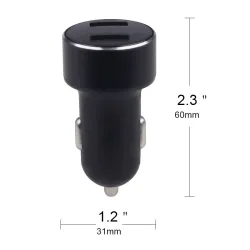 Universal 3.6A dual USB car charger with LED display
