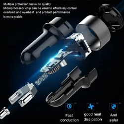 Universal 3.6A kaksois USB-autolaturi LED-näytöllä