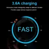 Universal 3.6A dual USB car charger with LED display