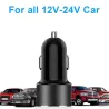Universal 3.6A dubbel USB-billaddare med LED-display