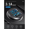 Mini 3.1A universell snabb billaddare med dubbel USB
