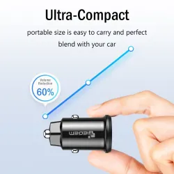 Mini 3.1A universell snabb billaddare med dubbel USB