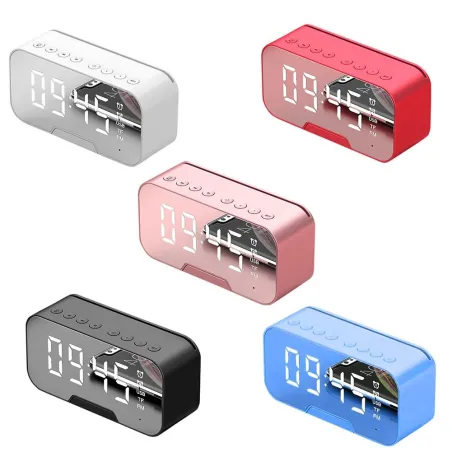 G5 kabellos Bluetooth Lautsprecher mit Spiegel LED Wecker - Unterstützung TF Karte
