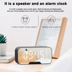 G5 wireless Bluetooth speaker with mirror LED alarm clock - support TF card