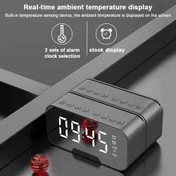 G5 wireless Bluetooth speaker with mirror LED alarm clock - support TF card