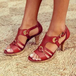 Modieuze lederen gladiator sandalenSandalen