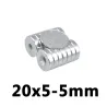 N35 neodymium countersunk magnet ring - 20 * 5 mm hål - 5 bitar