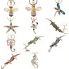 Cristal crocodile & abeilles - porte-clés