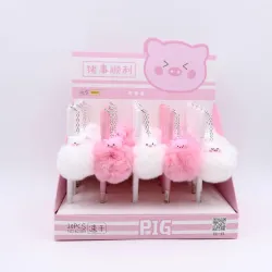 Caneta de gel com flamingo de pelúcia & porco & ovelhas