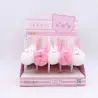 Gel penna med plush flamingo & gris & får