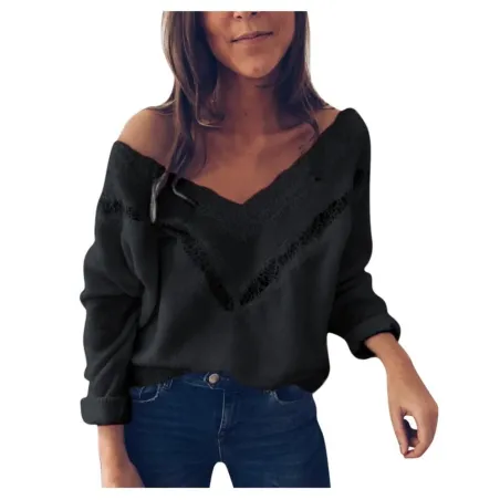 Loose jumper - blouse élégante avec dentelle