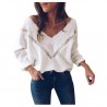 Luźny sweter - elegancka bluzka z koronkąBluzki & Koszulki