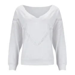 Maglione sciolto - camicetta elegante con pizzo
