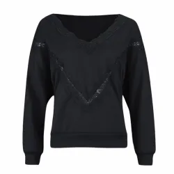 Loose Pullover - elegante Bluse mit Spitze
