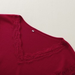 Loose jumper - elegant blouse with laceBlouses & overhemden