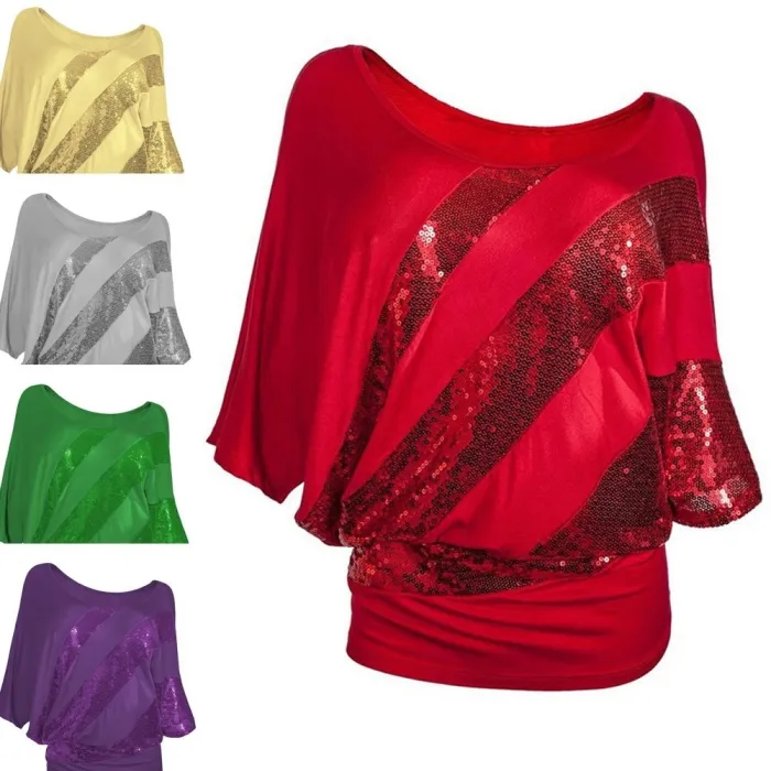 Camicia paillettes lucida - manica corta