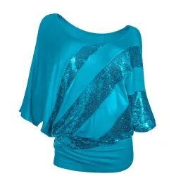 Camicia paillettes lucida - manica corta