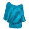 Chemise à paillettes brillante - manches courtes
