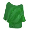 Shiny sequin shirt - kort ärm topp