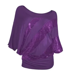 Shiny sequin shirt - short sleeve topBlouses & shirts