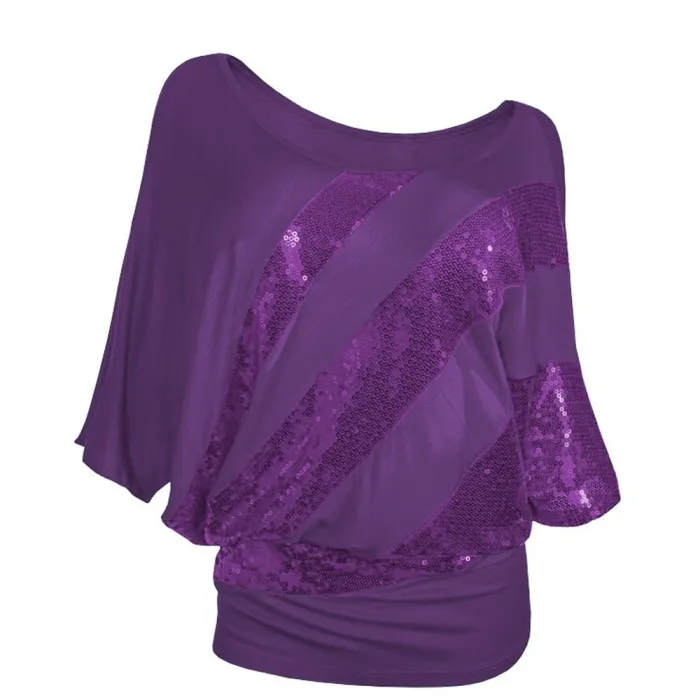 Shiny sequin shirt - short sleeve topBlouses & shirts