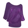 Shiny sequin shirt - short sleeve topBlouses & shirts